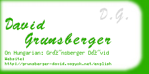 david grunsberger business card